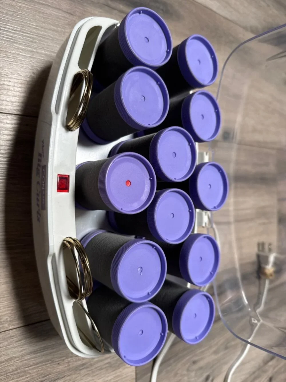 Conair Y2K More Big Curls Hairsetter With 12 Rollers & Clips Model CHV12P Purple